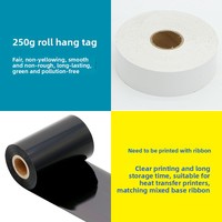 Rouleau de papier enduit 250g pour étiquettes de bagage de vêtements certificat de conformité papier d'impression étiquettes d'emballage de carte à suspendre vierges