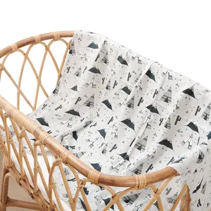 Happyflute confortable doux nouveau-né enveloppes bambou coton Swaddle Designs Bébé Mousseline Swaddle Couvertures