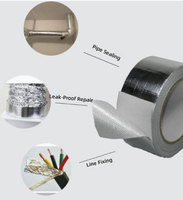 Ruban adhésif en fibre de verre et aluminium, isolation CVC, réfléchissant, renforcé, pour réparation de conduites métalliques, adhésif imperméable