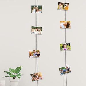 ลวดแขวนรูปภาพโลหะพร้อมแม่เหล็กขนาดเล็ก 10 ชิ้น เชือกแม่เหล็กสแตนเลสสำหรับตกแต่งผนังห้องนอน สำนักงาน บ้าน-1.5 เมตร - Product Image 2