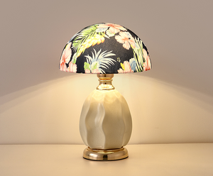 Lampe de table en céramique de style Song, lampe de chevet vintage orientale, lumière d'appoint minimaliste de luxe pour table de nuit - Product Image 4