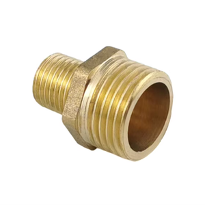 موصل حلمة سداسية الشكل من النحاس ، محول توصيل سريع ، مفصل خيط خارجي مزدوج من النحاس بالكامل - Product Image 1