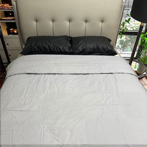 Housse de <span class=keywords><strong>couette</strong></span> en fibre d'argent 10% (140X200CM) -Coton doux conducteur antistatique double face pour la maison - Product Image 1