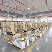 Fauteuil de pédicure de luxe en gros avec massage et bassin de spa pour les pieds, idéal pour les salons de manucure