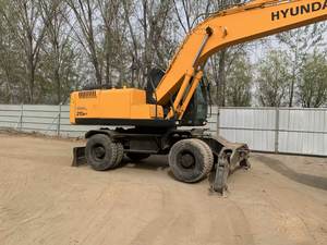 Excavatrice sur pneus Hyundai 210W-7 210W-9 d'occasion de 21 tonnes, en très bon état, moteur de matériel de construction original de la Corée, moteur d'occasion - Product Image 6