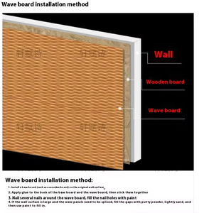 Custom Modern Geometric Irregular Art Curve Luxury Wave MDF Moisture-proof Easy Decorative Wall Covering 3D Hotel Apartment Mall - Product Image 6