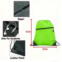 Sac à dos à cordon en polyester avec logo personnalisé, sac de sport 210D, sac de sport ultraléger, sac de transport pour ballon