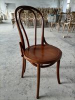 Chaise de Salle à Manger Vintage Antique en Bois Courbé Tabouret de Bar en Hêtre Brun Noyer/Noir Teinté