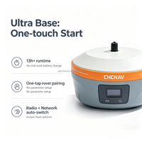 جهاز استقبال GNSS RTK متعدد الأنظمة من CHCNAV IBase مع راديو مدمج بقوة 5 واط، مقاوم للماء والغبار بمعيار IP67، معدات مسح للأراضي.