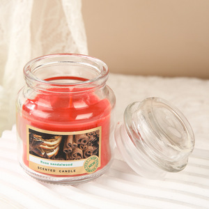 glass jar soy wax scented candles with lid multi fragrance home bedroom aromatherapy decorative candle ornaments - Product Image 5
