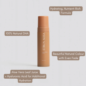 ETRUN ALISA Private Label <strong>Moisturising</strong> Self Tanning Foam Hydrating Glow Skin <strong>SPF</strong> <strong>30</strong> Natural Fade With Gloves - Product Image 2