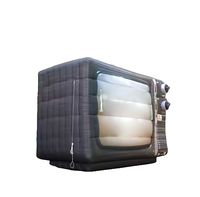 Modèle gonflable adapté aux besoins du client de télévision de vieilles choses TV pour la publicité de décoration de centre commercial
