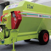 Remorque mélangeuse verticale TMR 8CBM 10CBM 12CBM, tractée par un tracteur, pour le mélange d'aliments pour bétail avec balance intégrée