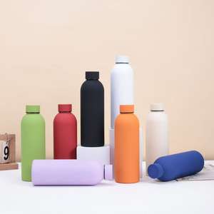 Botella de Agua Deportiva de Acero Inoxidable 304 de Una Sola Capa con Boca Pequeña, Correa de Transporte y Diseño Portátil Colorido - Product Image 1