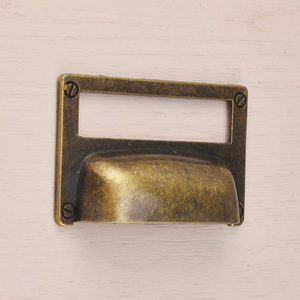B-449 Zinc Alloy <b>Drawer</b> Handle Rectangle Vintage Antique Bronze Black White Durable - Product Image 4