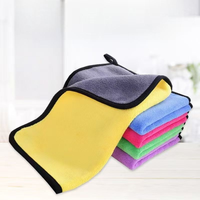 Marché allemand Taille de couleur personnalisée Emballage jaune 800gsm Microfibre 100% Serviette de nettoyage en microfibre pour voiture