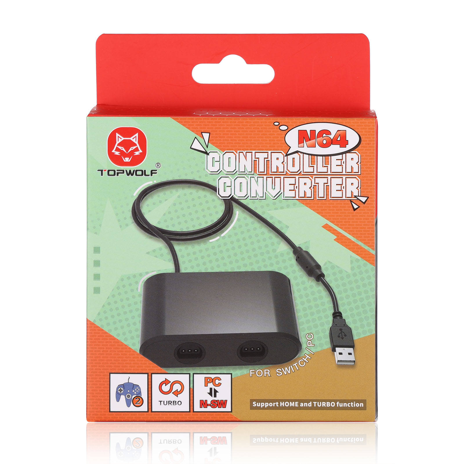 Gamecube Controller N64 Adapter For Switch HS-N6420 N64