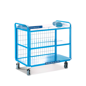 Fami Combi Cf Series Modular <b>Trolley</b> With Brakes Steel Base 945x525x1045 Mm Blue Ral5012 - Product Image 3