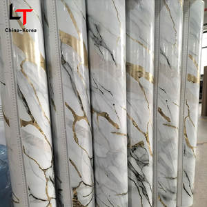 <span class=keywords><strong>Film</strong></span> PVC métallisé marbre doré <span class=keywords><strong>Film</strong></span> décoratif par transfert de chaleur Rouleau d'estampage à chaud pour presse à vide Fabricant de feuille laminage d'or - Product Image 5
