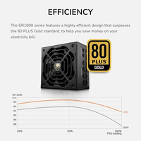 Cougar GR1000 1000W 24pin Bakır Güç Kaynağı 80 Plus Gold Tam Modüler PSU ATX Oyun Bilgisayarı 12V Stok Beyaz/Siyah