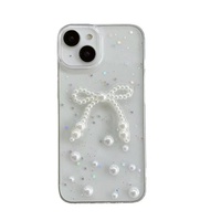 Style coréen INS 3D perle époxy étuis pour téléphones portables pour iPhone 16 Pro Max 14 13 15 couverture chic pour tous les modèles