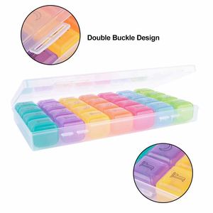 Organisateur hebdomadaire de pilules le plus vendu avec 21 compartiments, boîte de rangement en plastique pour pilules, boîte à pilules 3 fois par jour - Product Image 2