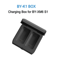 BOYA BY-XM6-K1 2.4G Microphone sans fil professionnel à pince cravate Lavalier avec étui de charge pour smartphone et appareil photo