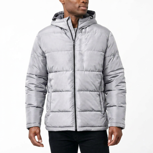 <b>Men's</b> Casual Winter Puffer Coat Lightweight Hooded Warm <b>Jacket</b> <b>for</b> Everyday Outdoor Use - Product Image 1