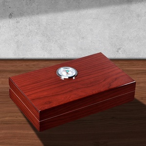 High Quality Cedar Wood <b>Cigar</b> <b>Humidor</b> with Red Matt Finish Custom Logo Small Space Storage Solution for <b>Cigars</b> - Product Image 2