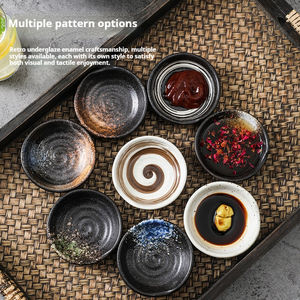 Plats à sauce pour <span class=keywords><strong>sushi</strong></span> en céramique rétro japonaise, assiettes à sauce soja en porcelaine, bols à assaisonnement, bols à sauce soja - Product Image 3