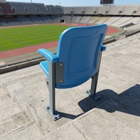 Chaise de stade pliable rembourrée robuste résistante aux intempéries, siège VIP fixe pour gradins, fixation au sol, résistance aux UV