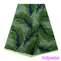 Kain Brokat Batik Bermotif Dua Sisi Gaya Afrika Bahan 100% Poliester Disikat untuk Gaun Wanita DIY