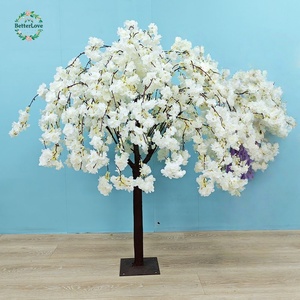 <span class=keywords><strong>El</strong></span> Árbol de Flores de Cerezo Artificial de Seda Blanca en <span class=keywords><strong>el</strong></span> Centro de la Mesa se Utiliza para la Decoración en Restaurantes de Bodas de Lujo - Product Image 2
