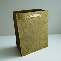 Sacs cadeaux en papier d'art de luxe avec pelliculage mat brillant or/argent sur toute la surface, réutilisables, 157 g/m², avec poignée en ruban