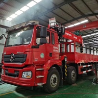 Camion-grue mobile télescopique hydraulique Weichai Shacman de 14 tonnes, nouveau, diesel, boîte de vitesses manuelle, portée de levage 20,5 m