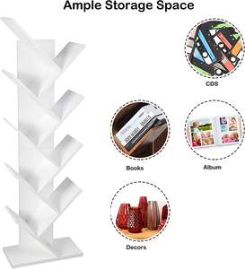 Estantería <span class=keywords><strong>de</strong></span> árbol para el hogar, 9 estantería geométrica <span class=keywords><strong>pequeña</strong></span>, estantes <span class=keywords><strong>de</strong></span> libros <span class=keywords><strong>de</strong></span> pie, estante <span class=keywords><strong>de</strong></span> almacenamiento <span class=keywords><strong>de</strong></span> <span class=keywords><strong>madera</strong></span> único para CDs, Utilidad <span class=keywords><strong>de</strong></span> libros - Product Image 4