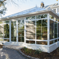 Verre trempé en alliage d'aluminium, toit fixe, Patio, enceinte, serre modulaire, véranda