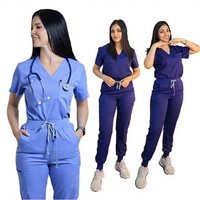 Tenues médicales unisexes 2026 D&Z anti-rides en rayonne pour hôpitaux, salons de beauté et dentaires, avec logo personnalisé, en tissu peigné