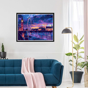 कुलेवे कस्टम डिय सीन नदी जापान मोज़ेक किट 5 डी डायमंड डॉट पेंटिंग के लिए पूर्ण ड्रिल - Product Image 6