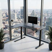 AOR L-type Stille Elektrische Verstelbare Gamingtafel, Thuisinternetcafé, Kantoorcomputer, Leertafel, E0 Board Fabriek Groothandel