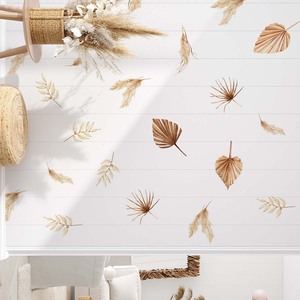 Adesivi <span class=keywords><strong>murali</strong></span> decorativi con foglie verdi e oro, decorazioni artistiche, <span class=keywords><strong>piante</strong></span>, adesivi <span class=keywords><strong>murali</strong></span> 3D per camera da letto, soggiorno, cameretta, decorazioni per la casa - Product Image 1
