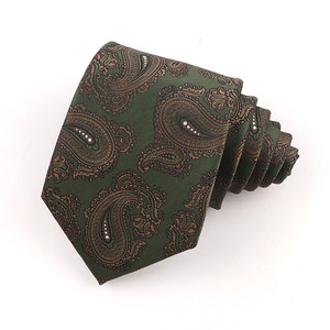 Cravates pour hommes et femmes Mode coréenne Rayures florales Série verte Fil teint 8cm <span class=keywords><strong>Costume</strong></span> de fête <span class=keywords><strong>Accessoires</strong></span> de décolleté - Product Image 6