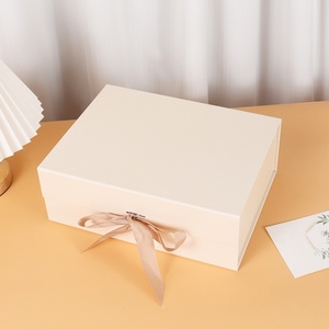 Boîte pliante personnalisée avec logo imprimé, emballage de luxe pour bijoux et soins de la peau, boîte cadeau pliable avec ruban - Product Image 6