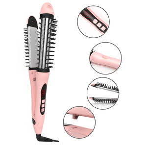 Mode Cheveux Lisseur Brosse Ceramique Fer Plat Cheveux Lisseur Et Bigoudi 2 En 1 - Product Image 2