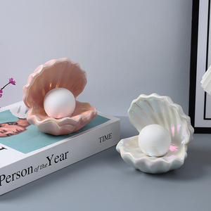 Pearl Seashell Night Light Ornament Jewelry Tray <b>Small</b> <b>Fish</b> <b>Tank</b> Decoration - Product Image 1