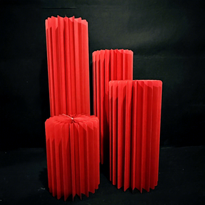 Accessoires de mariage modernes : Colonnes pliantes en papier, présentoirs pour table de desserts, supports cylindriques pour fleurs, centres de table pour fêtes - Product Image 6