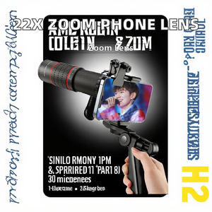 เลนส์กล้องโทรทรรศน์ตาข้างเดียว<span class=keywords><strong>ซูม</strong></span>22X สำหรับผู้ใหญ่ขยายเลนส์<span class=keywords><strong>โทรศัพท์</strong></span>มือถือเพื่อภาพและวิดีโอทิวทัศน์ที่<span class=keywords><strong>ชัด</strong></span>เจน - Product Image 2