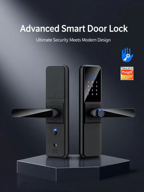 Apartment Hotel App Intelligent Electric Door Lock Password Digital Lock Biometric Fingerprint Hotel Wooden Door Smart Lock