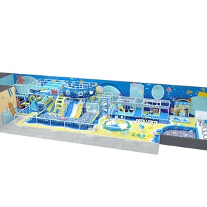 Qiaoqiao New Ocean <strong>Design</strong> Soft Playground Ninja <strong>Course</strong> Manufacturer for Commercial Kids Play Center - Product Image 1