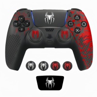 Étui de protection en gel de silicone pour manette avec 2 poignées de pouce et autocollants de jeu pour